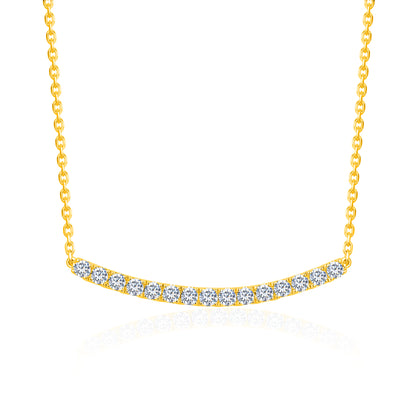 10K Gold Round Cut Lab Grown Diamond Necklace