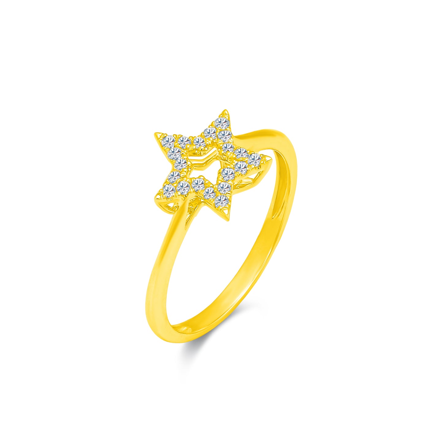 10K Gold Lab Grown Diamond Star Shape Ring