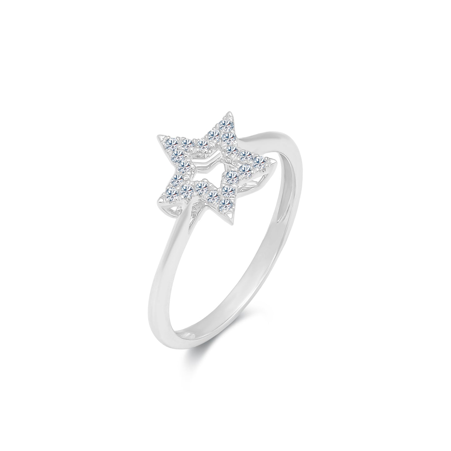 10K Gold Lab Grown Diamond Star Shape Ring