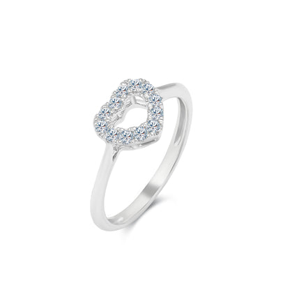 10K Gold Lab Grown Diamond Heart Shape Ring