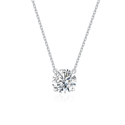 TDG 10K Gold Lab Grown Diamond Classic Solitaire Necklace – 1.5CT±
