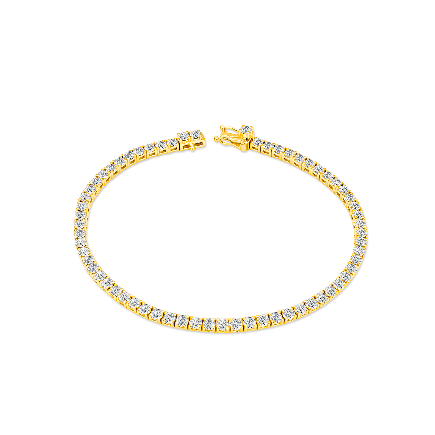 TDG 10K Gold Lab Grown Diamond Tennis Bracelet – 3TCW±