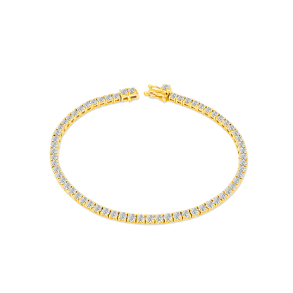 TDG 10K Gold Lab Grown Diamond Tennis Bracelet – 3TCW±