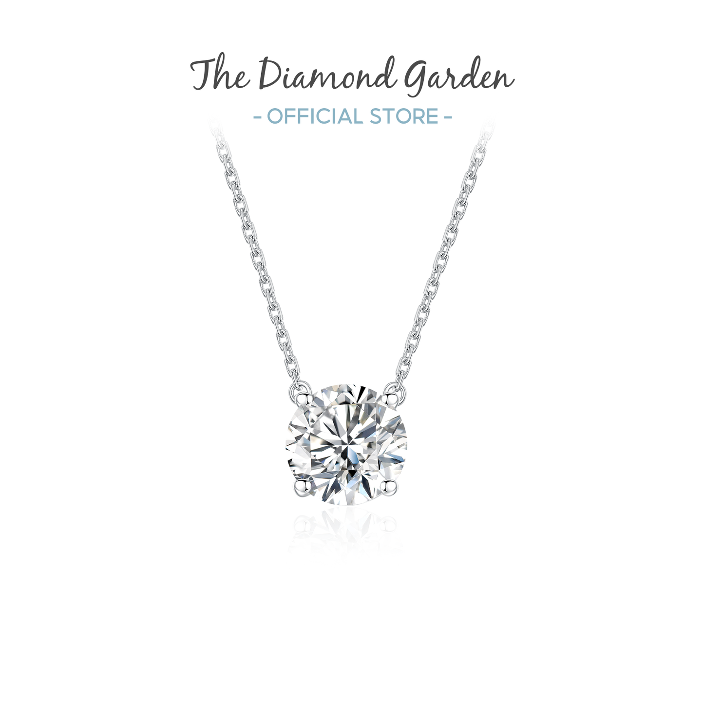 TDG 10K Gold Lab Grown Diamond 4 Prong Solitaire Necklace – 0.7CT±