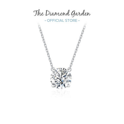 TDG 10K Gold Lab Grown Diamond 4 Prong Solitaire Necklace – 0.7CT±