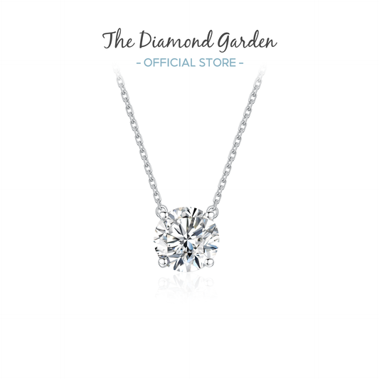 TDG 10K Gold Lab Grown Diamond 4 Prong Solitaire Necklace – 0.7CT±