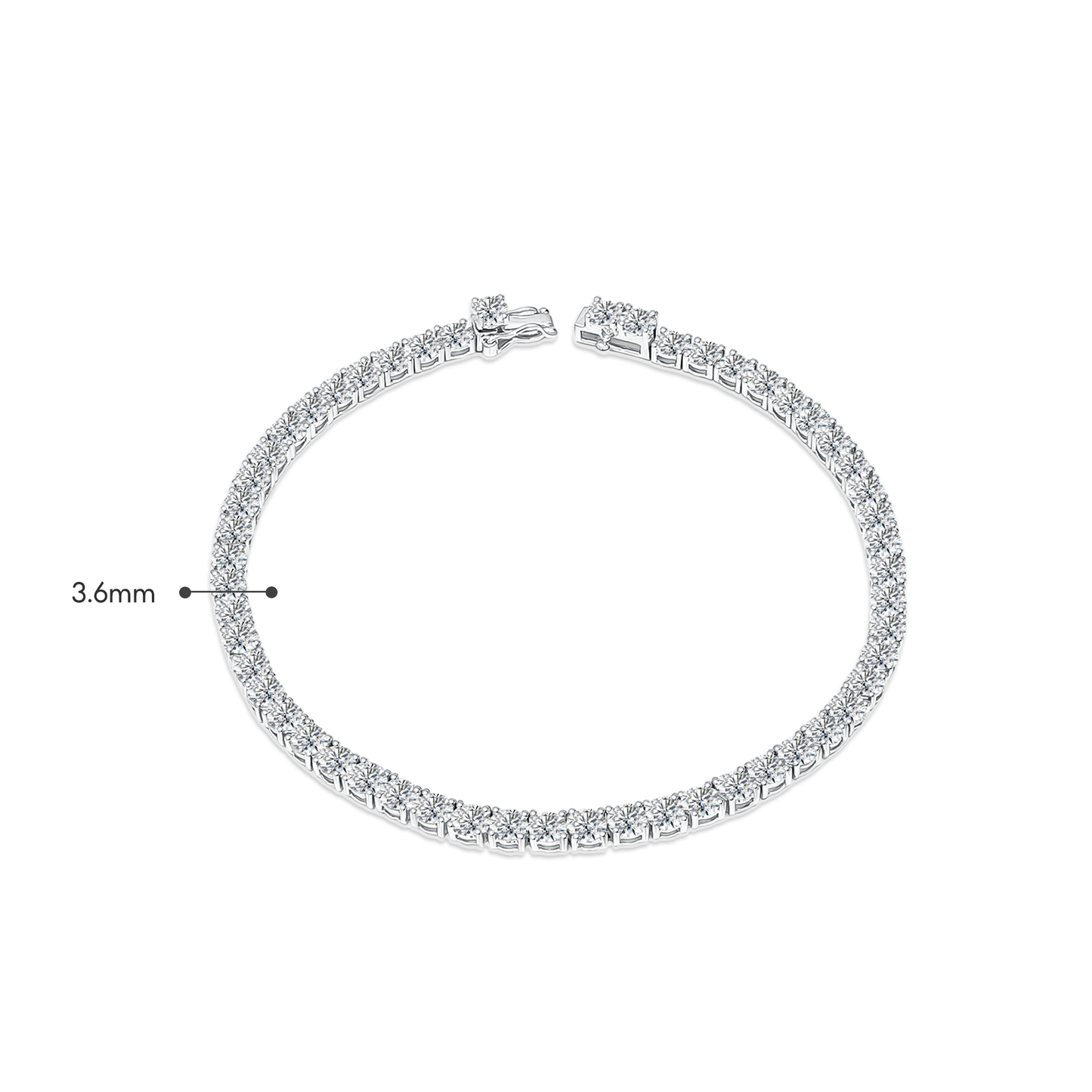 TDG 10K Gold Lab Grown Diamond Tennis Bracelet – 8TCW±
