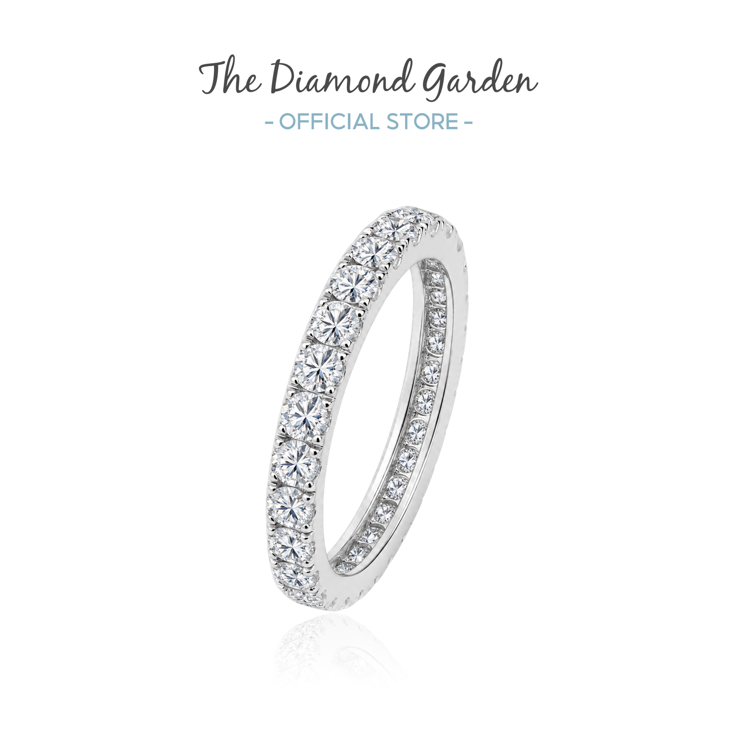 TDG 10K Gold Lab Grown Full Eternity Diamond Ring - 1.4TCW±