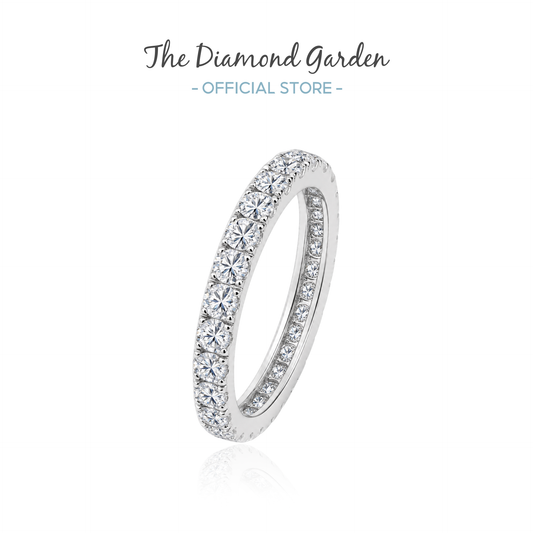 TDG 10K Gold Lab Grown Full Eternity Diamond Ring - 1.4TCW±
