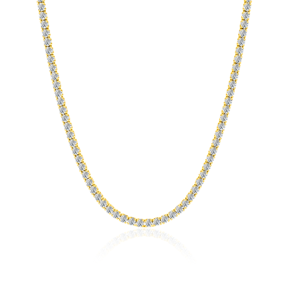 TDG 10K Gold Lab Grown Diamond Tennis Necklace – 10.3TCW±