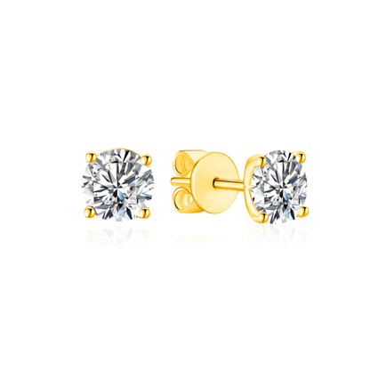 TDG 10K White Gold Lab Grown Diamond 4 Prong Stud Earrings – 0.7TCW±