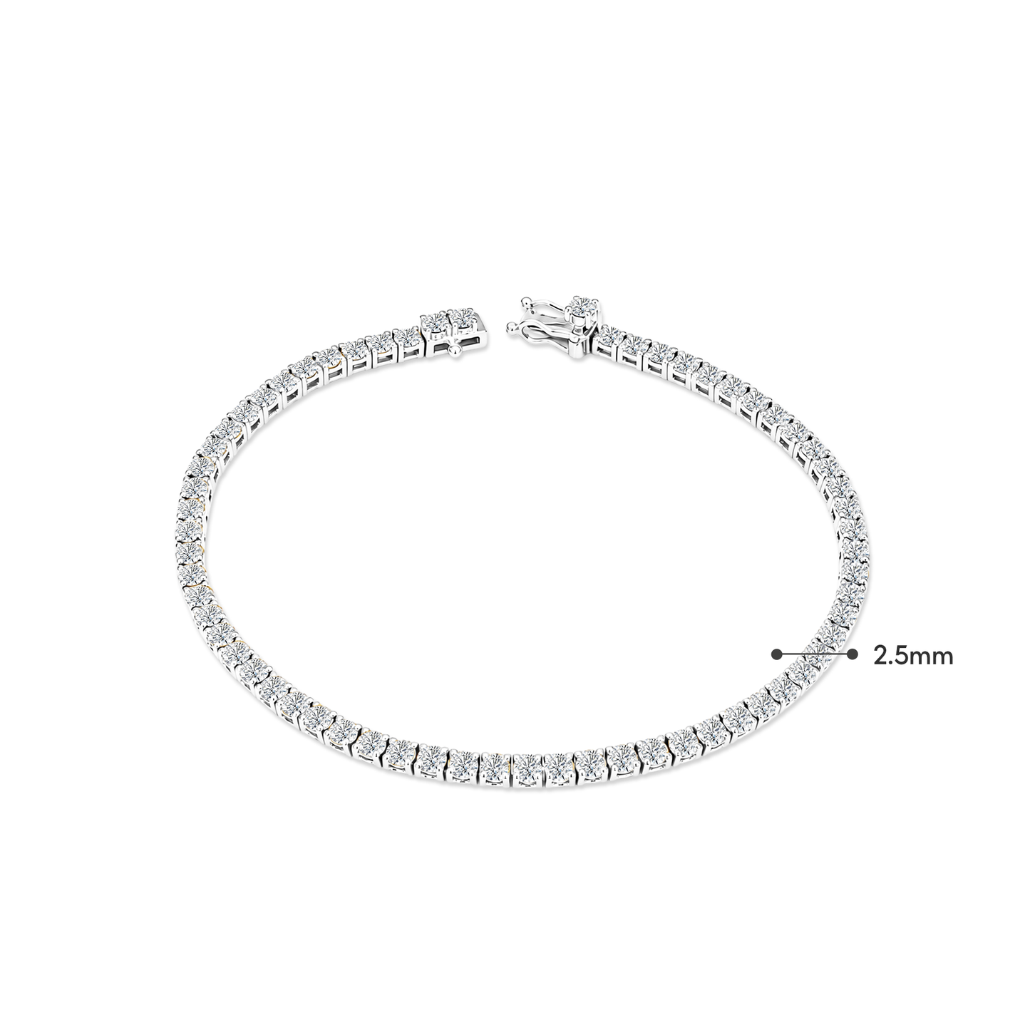 TDG 10K Gold Lab Grown Diamond Tennis Bracelet – 3TCW±