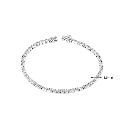 TDG 10K Gold Lab Grown Diamond Tennis Bracelet – 3TCW±
