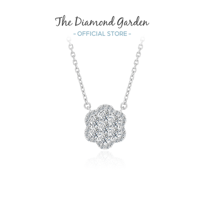 TDG 10K White Gold Lab Grown Diamond Bloom Necklace – 0.7TCW±