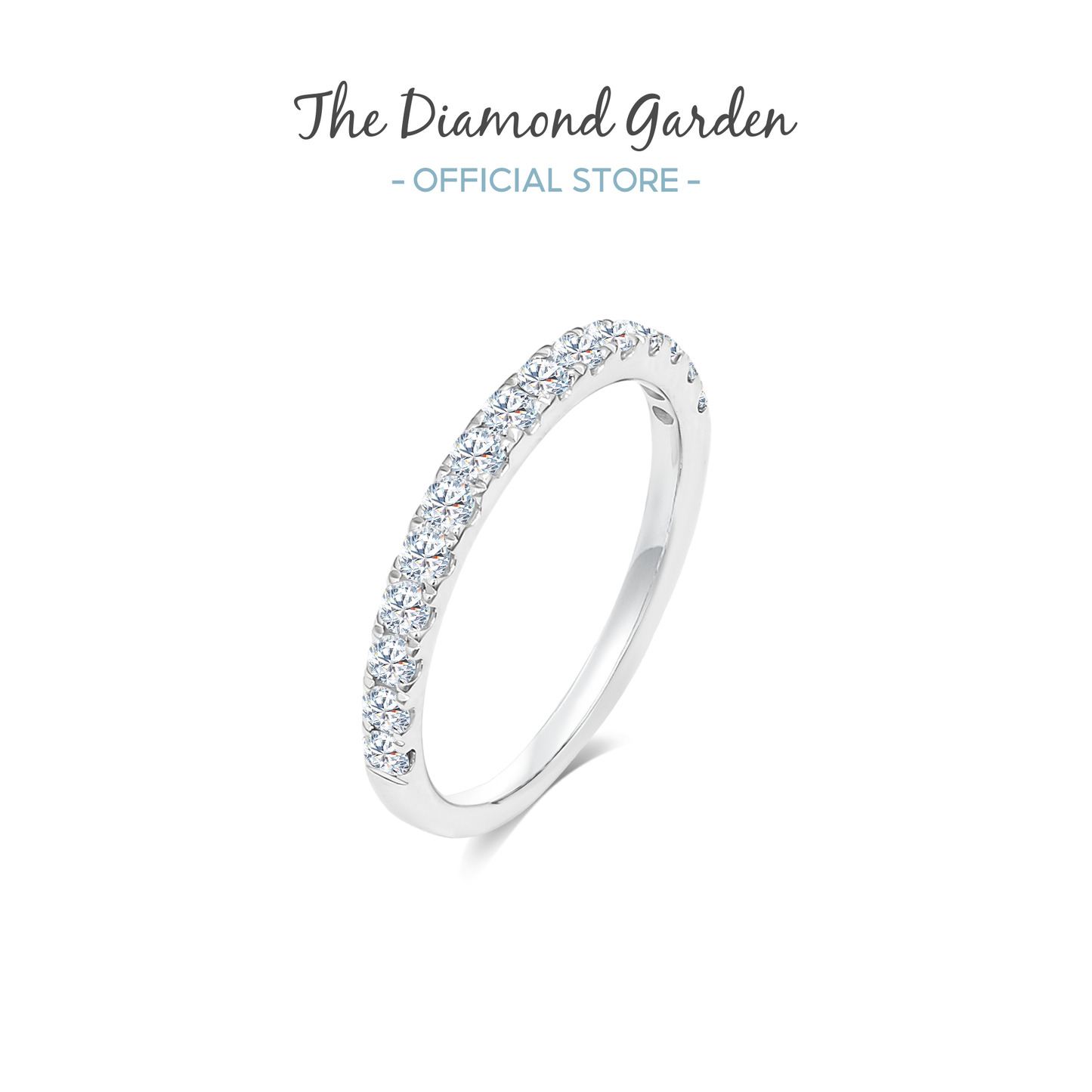 TDG 10K Gold Lab-Grown Diamond Half Eternity Ring – 0.4TCW±