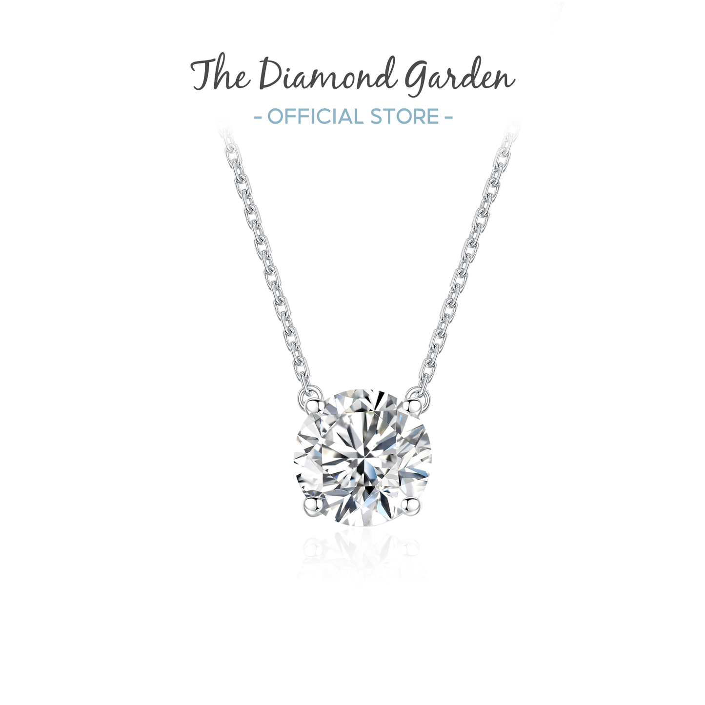 TDG 10K Gold Lab Grown Diamond Classic Solitaire Necklace – 1.5CT±