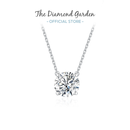 TDG 10K Gold Lab Grown Diamond Classic Solitaire Necklace – 1.5CT±