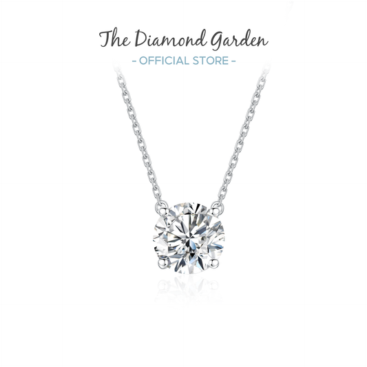TDG 10K Gold Lab Grown Diamond Classic Solitaire Necklace – 1.5CT±
