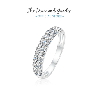 TDG 10K Gold Lab Grown Diamond Lumina Pavé Ring