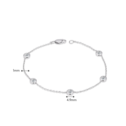 TDG 10K Gold Lab Grown Diamond Station Bracelet – 0.5TCW±
