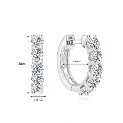 TDG 10K Gold Lab Grown Diamond Classic Huggie Hoop Earrings
