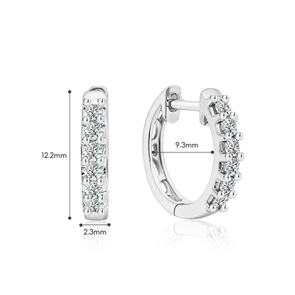 TDG 10K Gold Lab Grown Diamond Hoop Earrings – 0.2TCW±
