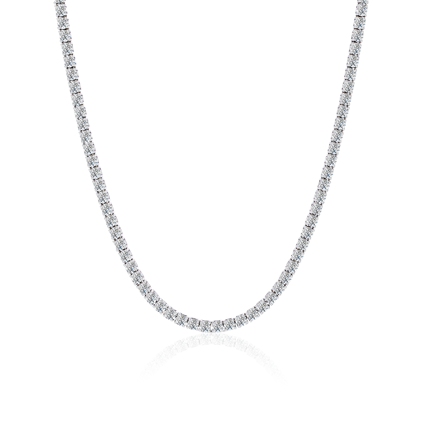 TDG 10K Gold Lab Grown Diamond Tennis Necklace – 10.3TCW±