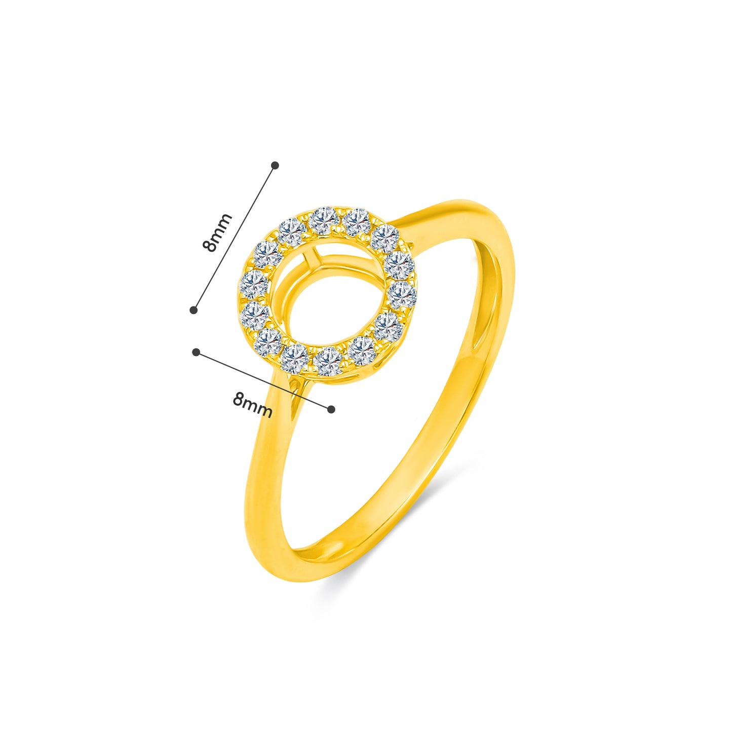 10K Gold Lab Grown Diamond Circle Ring