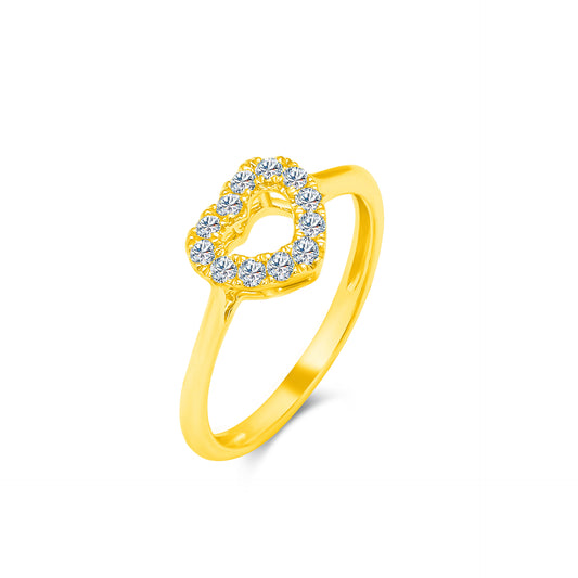 10K Gold Lab Grown Diamond Heart Shape Ring