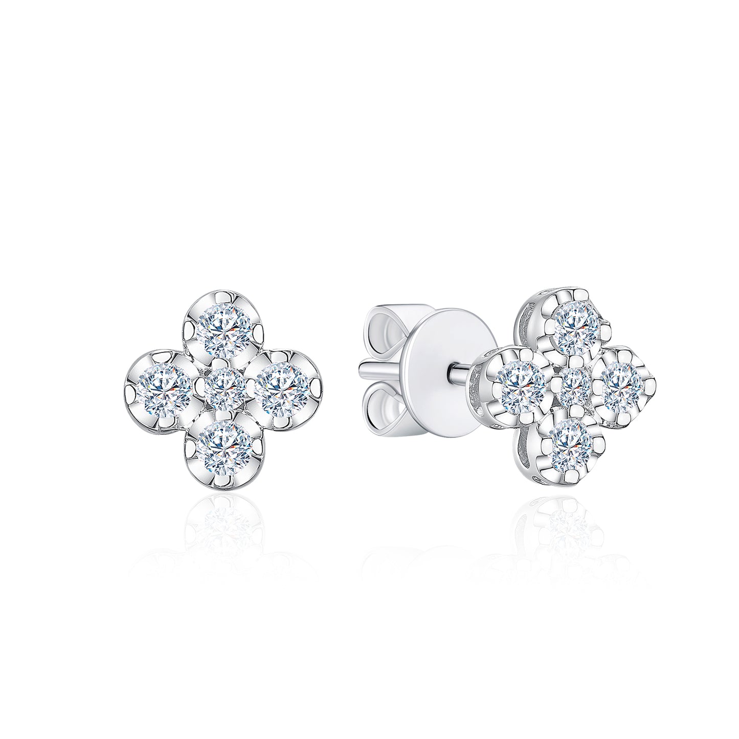 10K Gold Lab Grown Diamond Stud Earrings