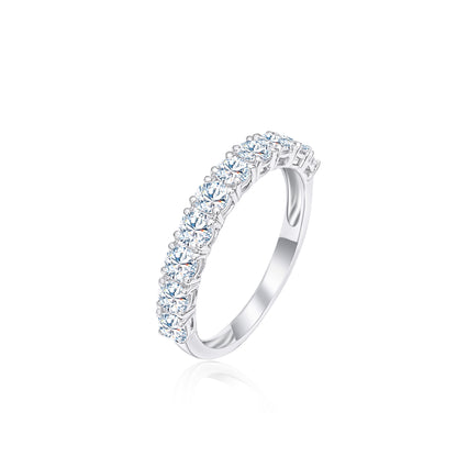 10K Gold Lab Grown Half Eternity Diamond Ring