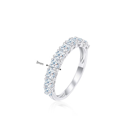 10K Gold Lab Grown Half Eternity Diamond Ring