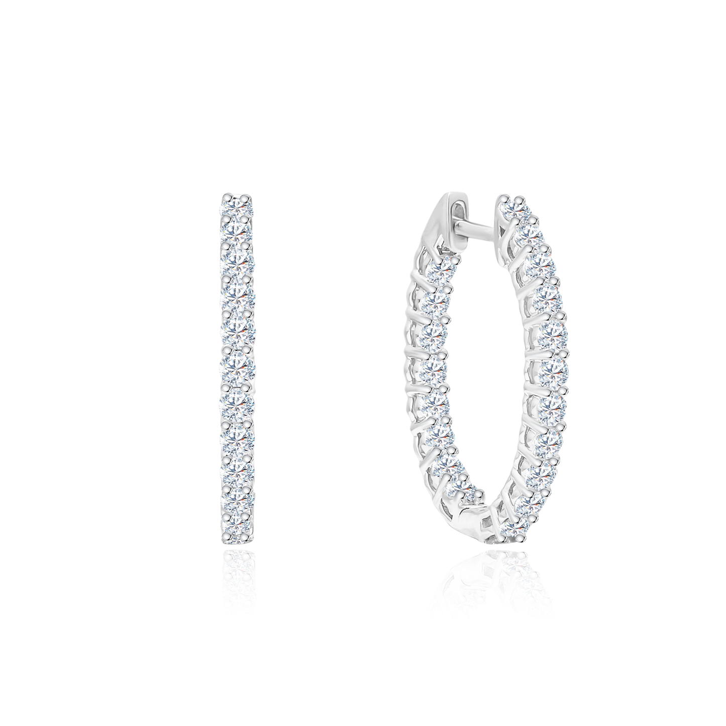 TDG 10K Lab Grown Diamond Hooped Earring