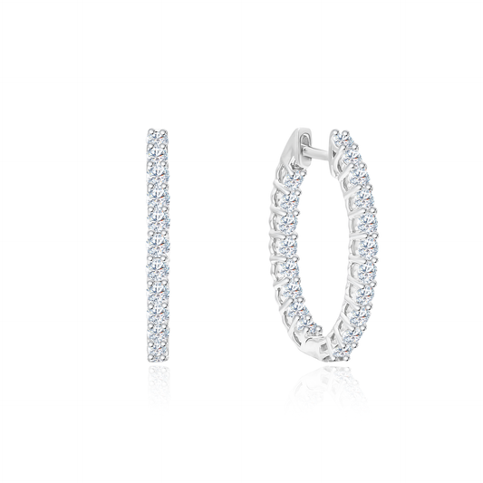 TDG 10K Lab Grown Diamond Hooped Earring