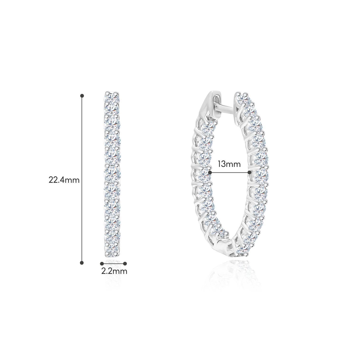 TDG 10K Lab Grown Diamond Hooped Earring