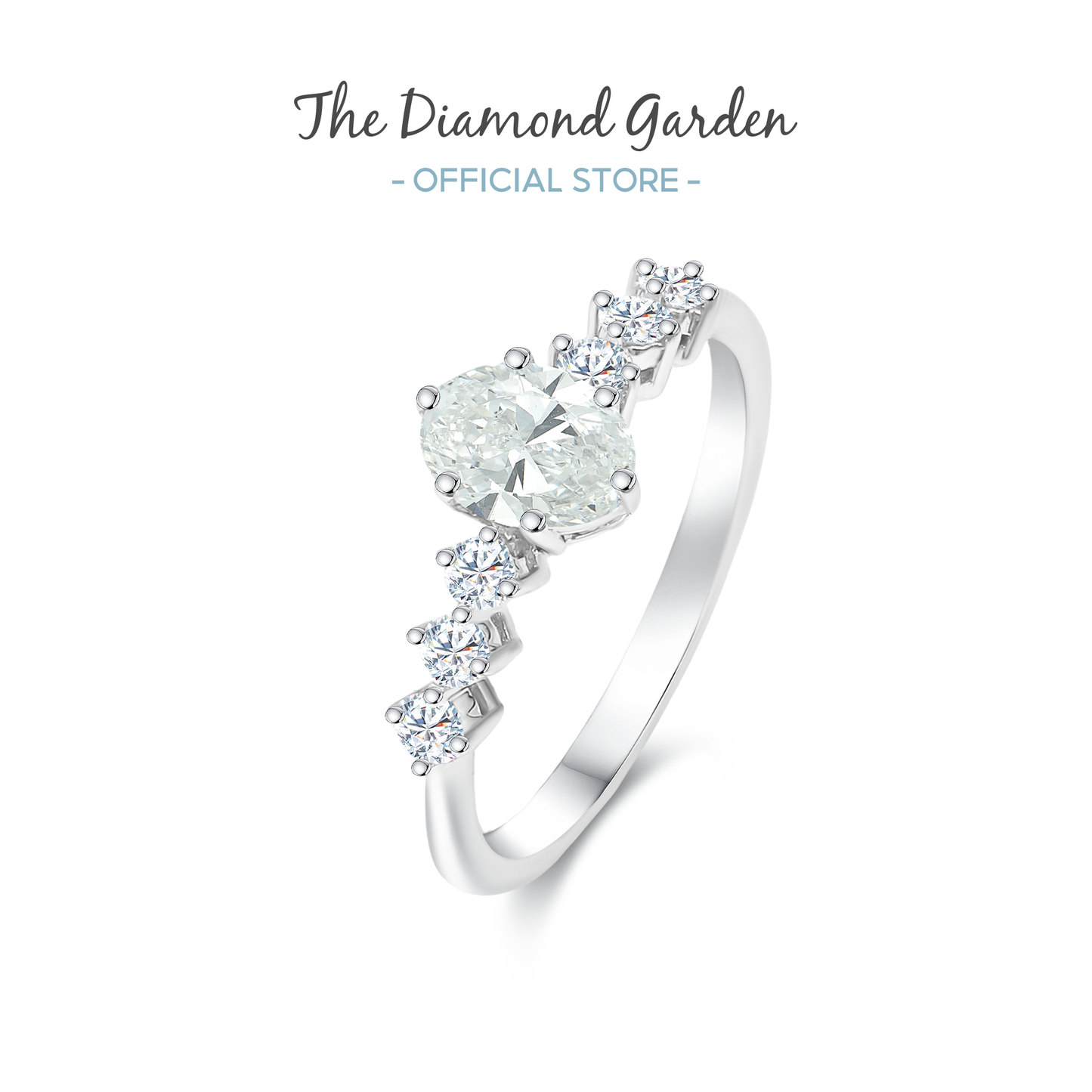 TDG 10K Lab Grown Oval Diamond Ring