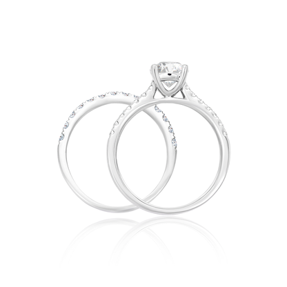 TDG 10K Gold Lab-Grown Twin Diamond Ring