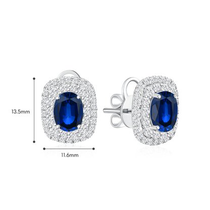 TDG 10K Gold Lab Grown Gemstone Diamond Stud Earring