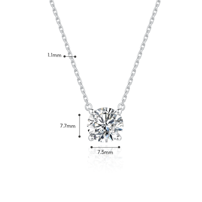 TDG 18K Gold Lab-Grown Diamond Solitaire Pendant Necklace with IGI Certification