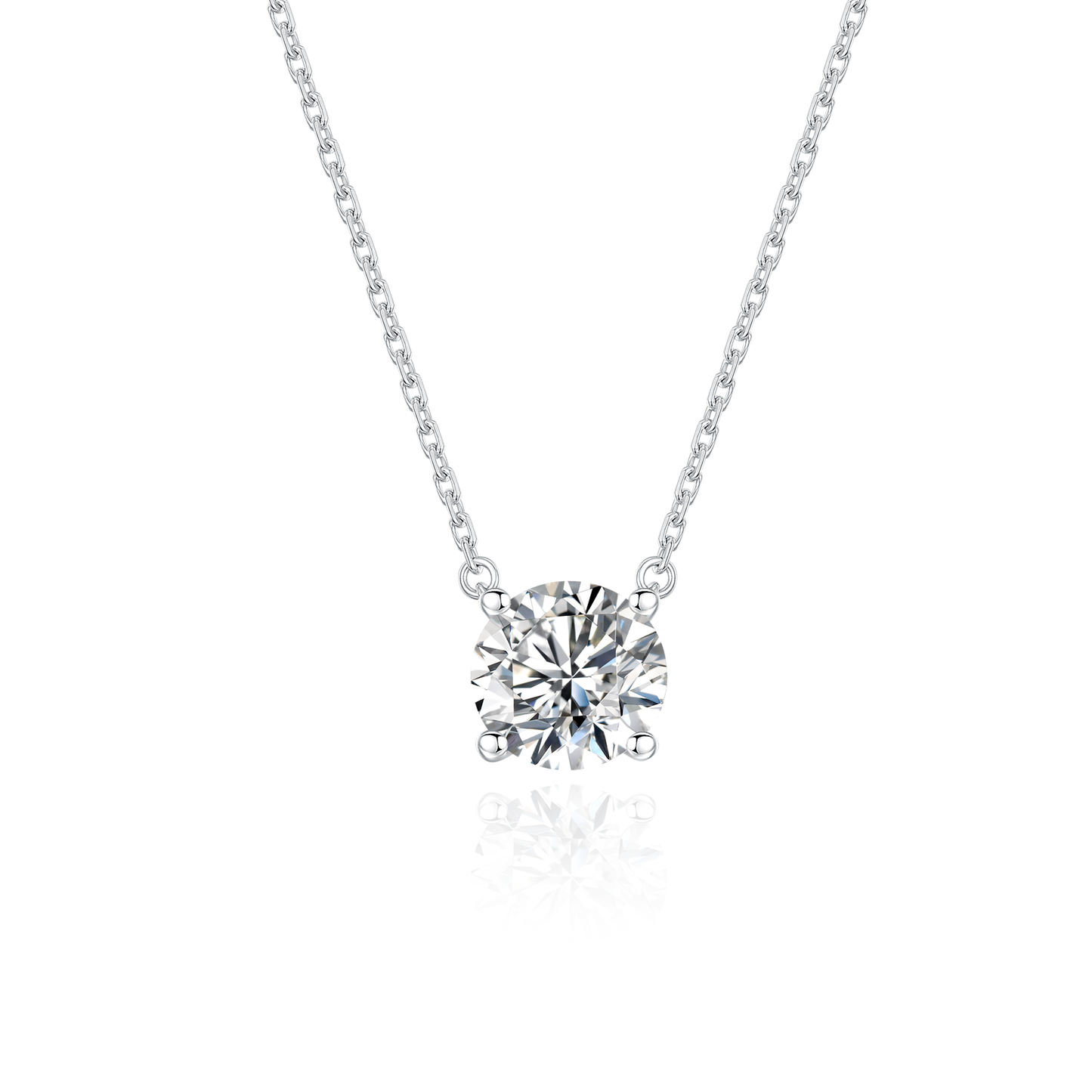 TDG 18K Gold Lab-Grown Diamond Solitaire Pendant Necklace with IGI Certification