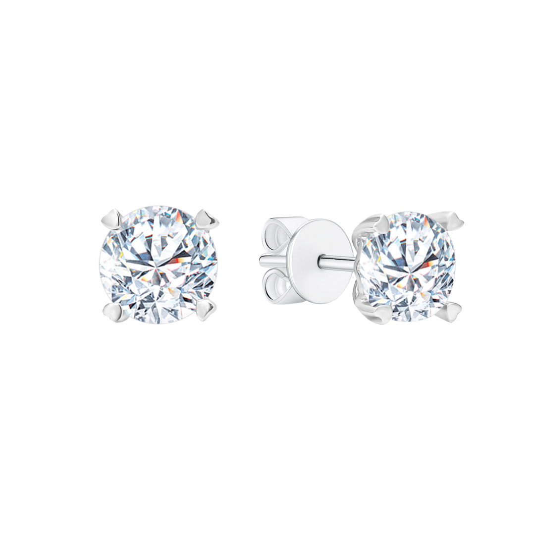 TDG 18K Gold Lab-Grown Diamond Stud Earrings with IGI Certificate