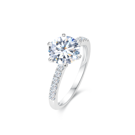 TDG 18K White Gold Lab-Grown 6-Prong Diamond Ring – IGI Certified