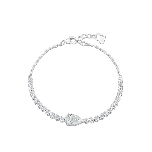 TDG 10K White Gold Lab-Grown Diamond Bracelet