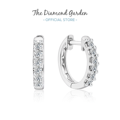 TDG 10K Gold Lab Grown Diamond Hoop Earrings – 0.2TCW±
