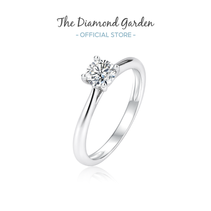 TDG 10K Gold Lab Grown Diamond Classic Solitaire Ring - 0.5CT±
