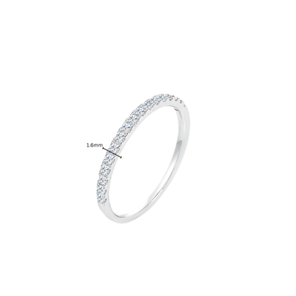 TDG 10K Gold Lab-Grown Diamond Half Eternity Ring – 0.2TCW±