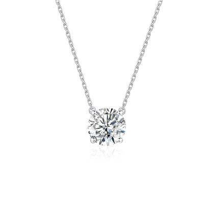 TDG 10K Gold Lab Grown Diamond 4 Prong Solitaire Necklace – 1CT±