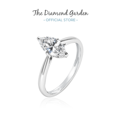 TDG 10K Gold Lab Grown Diamond Marquise Solitaire Ring – 0.8CT±