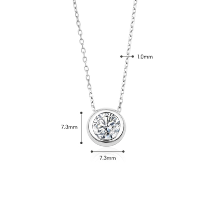 TDG 10K Gold Lab Grown Diamond Bezel Solitaire Necklace – 0.5CT±