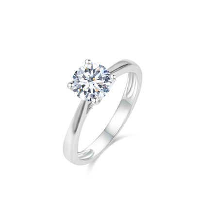 TDG 10K Gold Lab Grown Diamond Classic Solitaire Ring - 0.9CT±